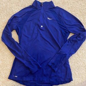 Saucony running 1/4 zip with arm pocket
